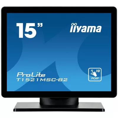 IIYAMA Monitor 15 cali T1521MSC-B2 POJEMN.10PKT.TN,7H,IP65(front),VGA,HDMI,2x2W,4:3,VESA
