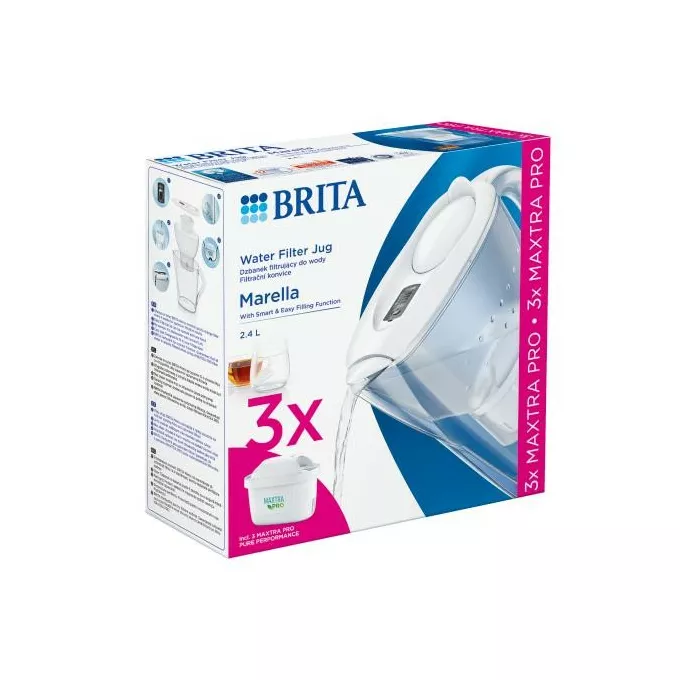 Brita Dzbanek filtrujący 2,4l Marella+3 wkłady PRO Pure Performance biały