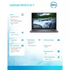 Dell Notebook Latitude 9450 2in1 Win11Pro Ultra 7 165U/16GB/512GB SSD Gen4/14.0 QHD+ Touch/Int/FgrPr/FHD/IR Cam/Mic/WLAN+BT/Backlit Kb/3C/vPro/3YPS