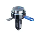 3MK Ładowarka samochodowa transmiter Bluetooth 2xUSB-A + czytnik kart+ Bluetooth
