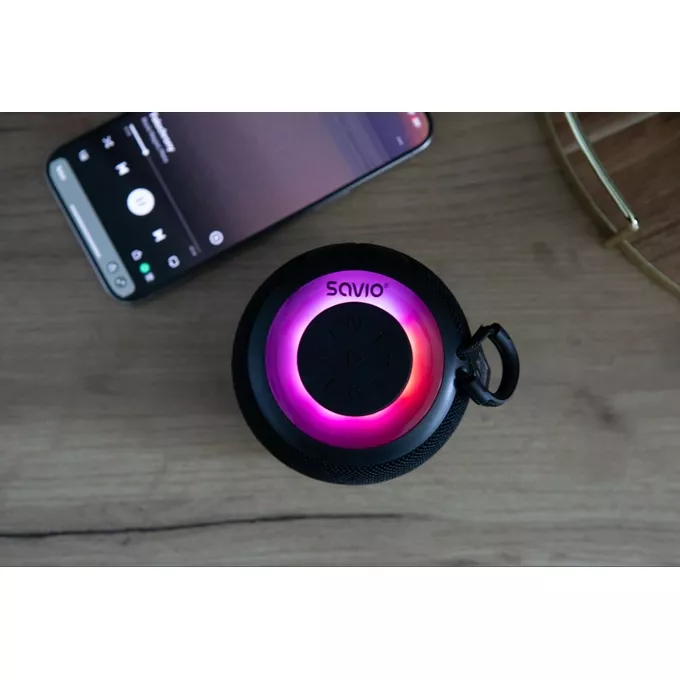 Savio Głośnik bezprzewodowy Bluetooth 5W, BS-041, Czarny