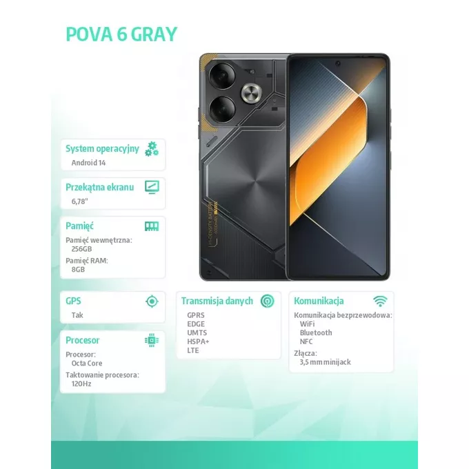 TECNO Smartfon POVA 6 PRO 5G