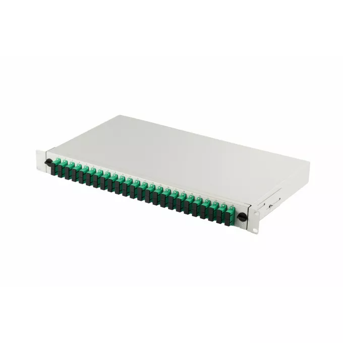 Digitus Panel krosowy/przełącznica światłowodowa z wyposażeniem 19 cali 1U, szary
