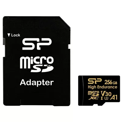 Silicon Power Karta pamięci microSDXC High Endurance 256GB V30 UHS-1 U3 A1 24/7 + ADAPTER microSD-SD