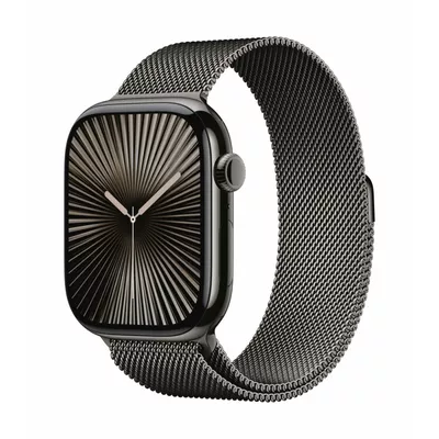 Apple Watch Series 10 GPS + Cellular, koperta 46 mm z tytanu w kolorze łupkowym z bransoletą mediolańską w kolorze tytanu łupkowego - rozmiar S/M