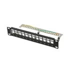 Lanberg Patch Panel 12 Port 1U 10 cali FTP z organizatorem do modułów      keystone czarny