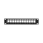 Lanberg Patch Panel 12 Port 1U 10 cali FTP z organizatorem do modułów      keystone czarny