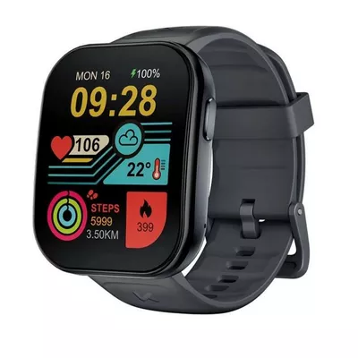 Kumi Smartwatch U6 1.96 cala 300 mAh Czarny