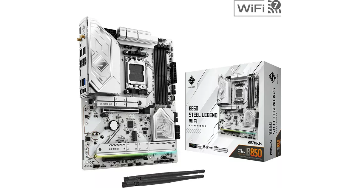 ASRock Płyta główna B850 Steel Legend WiFi AM5 4DDR5 ATX