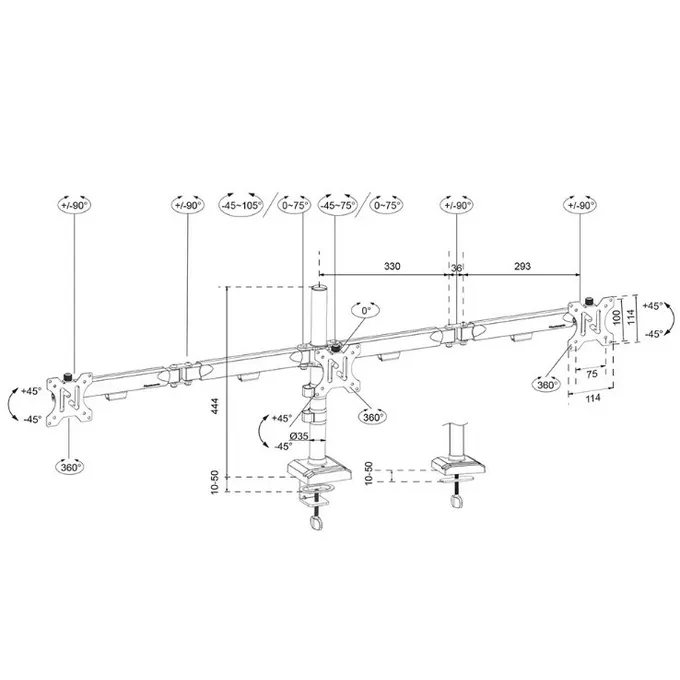 Neomounts by NewStar Ramię do monitora DS60-600BL3