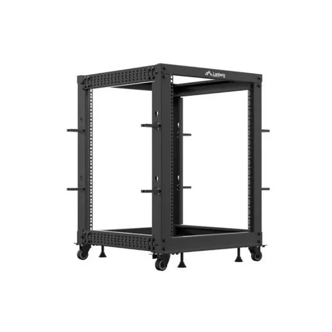 Lanberg Open rack 19'' 15U 600x600-1100 regulowany czarny
