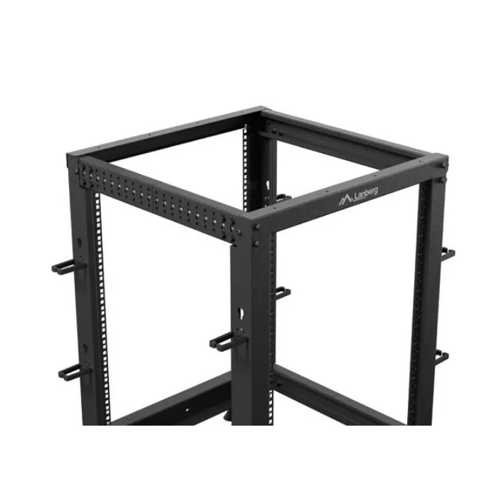 Lanberg Open rack 19'' 15U 600x600-1100 regulowany czarny