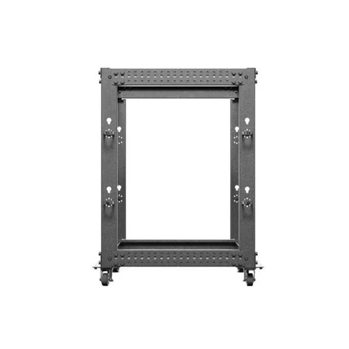 Lanberg Open rack 19'' 15U 600x600-1100 regulowany czarny