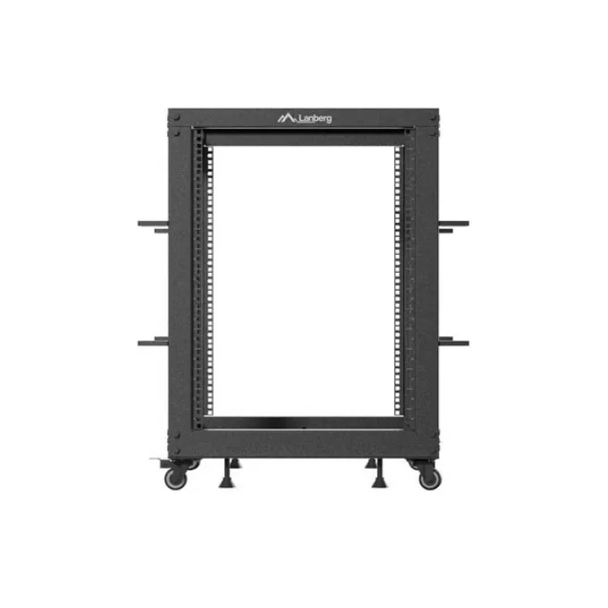 Lanberg Open rack 19'' 15U 600x600-1100 regulowany czarny
