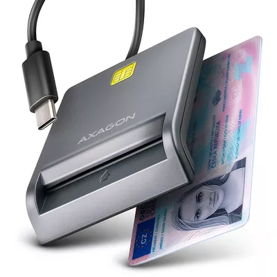 AXAGON Czytnik kart identyfikacyjnych CRE-SM3TC  USB-C, 1.2m kabel