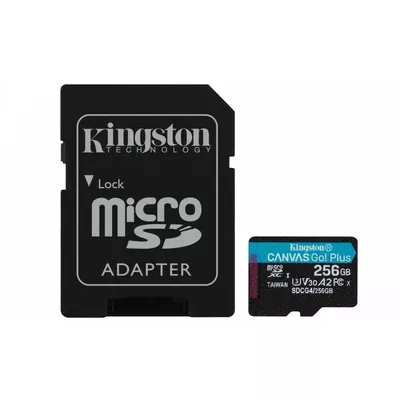 Kingston Karta microSD 256GB CanvasGo! Plus 200MB/s A2 U3 V30 + adapter