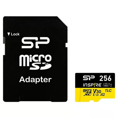 Silicon Power Karta pamięci microSDXC Inspire 256GB UHS-I U3 A2 V30 4K TLC