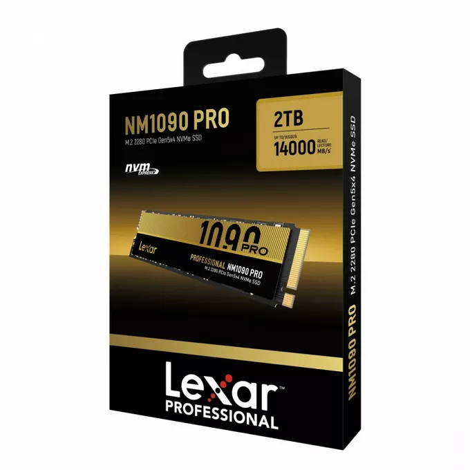 Lexar Dysk SSD NM1090 Pro 2TB Gen5 14000/13000 Radiator