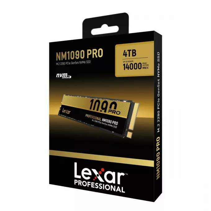 Lexar Dysk SSD NM1090 Pro 4TB Gen5 14000/13000 Radiator