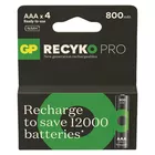 GP Battery Akumulatorki R03/AAA Ni-MH 800mAh blister 4szt. GP RECYKO PRO