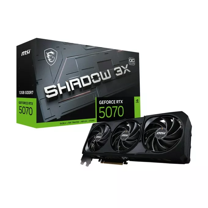MSI Karta graficzna GeForce RTX 5070 12G SHADOW 3X OC GDDR7 192bit HDMI/DP