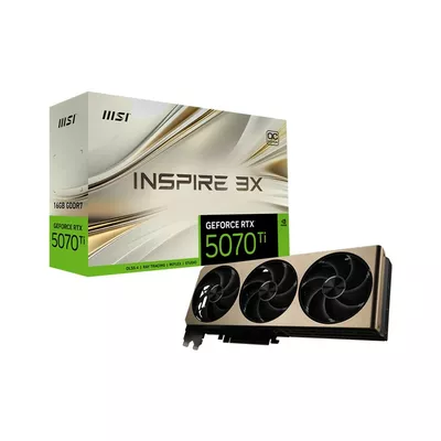 MSI Karta graficzna GeForce RTX 5070 Ti 16G INSPIRE 3X OC PLUS GDDR7 256bit