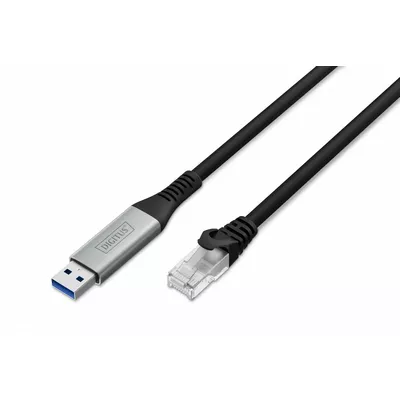 Digitus Kabel adapter USB-A - RJ45 Kat. 6A S/FTP, 1 Gbit/s, USB 3.2 Gen1, LSZH, 3m