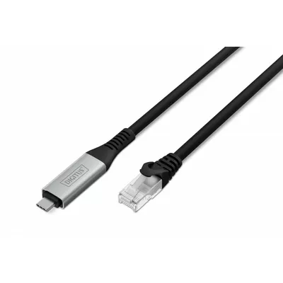 Digitus Kabel adapter USB-C - RJ45 Kat. 6A S/FTP, 1 Gbit/s, USB 3.2 Gen1, LSZH, 2m