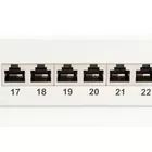Digitus Patch panel 19&quot; 24 porty, kat.6, S/FTP, 1U, wspornik kablowy, szary (kompletny)