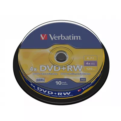 Verbatim DVD+RW 4x 4.7GB 10P CB             43488