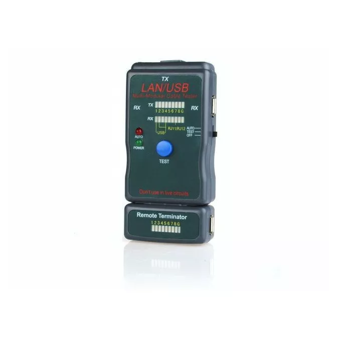 Gembird Tester diodowy kabli RJ4 5,RJ11,UTP,STP,USB AA/AB