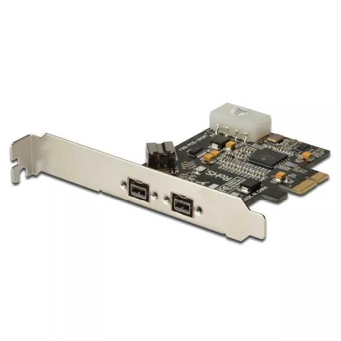 Digitus Karta/Kontroler Firewire (800) PCI Exp., 2xZew. 1xWew. IEEE1394b 9pin,Low Profile, Chipset: XIO2213B
