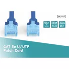 Digitus Patch cord U/UTP kat.5e PVC 5m Niebieski