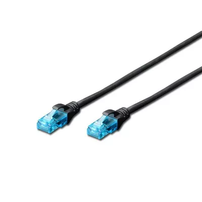 Digitus Patch cord RJ45/RJ45 U/UTP kat. 5e 1,0m AWG 26/7 PVC Czarny