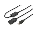 Digitus Kabel przedłużający USB 2.0 HighSpeed Typ USB A/USB A M/Ż aktywny 20m Czarny