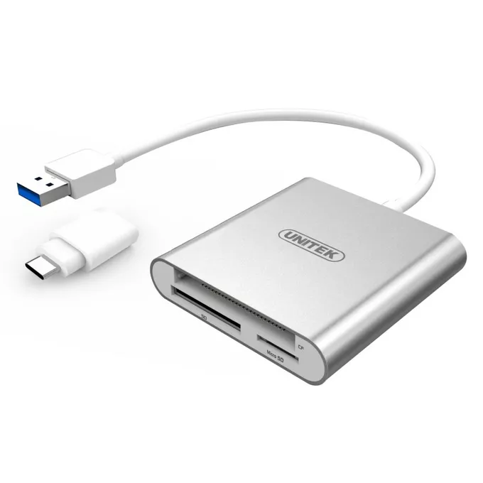 Unitek Czytnik kart pamieci USB 3.0 + USB TYP-C; Y-9313D