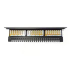 Digitus Patch panel 19&quot; 24 porty, kat.6, U/UTP, 1U, wspornik kablowy, czarny (kompletny)