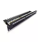 Digitus Patch panel 19&quot; 24 porty, kat.6, U/UTP, 1U, wspornik kablowy, czarny (kompletny)