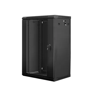 Lanberg Szafa instalacyjna wisząca 19'' 18U 600X450mm czarna (drzwi      szklane)