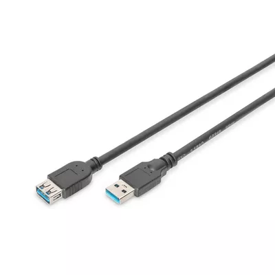 Digitus Kabel przedłużający USB 3.1 Gen.1 SuperSpeed 5Gbps Typ USB A/USB A M/Ż 3m Czarny