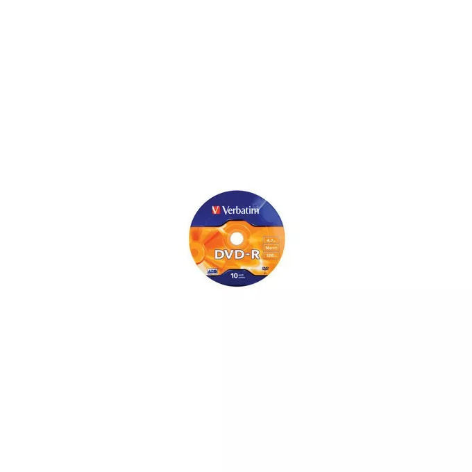 Verbatim DVD-R 16x 4.7GB 10P SP Matt Silver Wrap 43729
