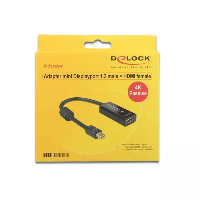 Delock ADAPTER DISPLAYPORT MINI 1.2-&gt;HDMI(F) 4K 20cm