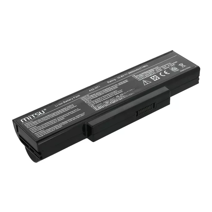 Mitsu Bateria do Asus K72, K73, N73, X77  6600 mAh (71 Wh) 10.8 - 11.1 Volt