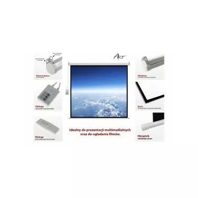 ART Ekran elektryczny 4:3 120&quot; 244x183cm z pilotem FS-120 4:3