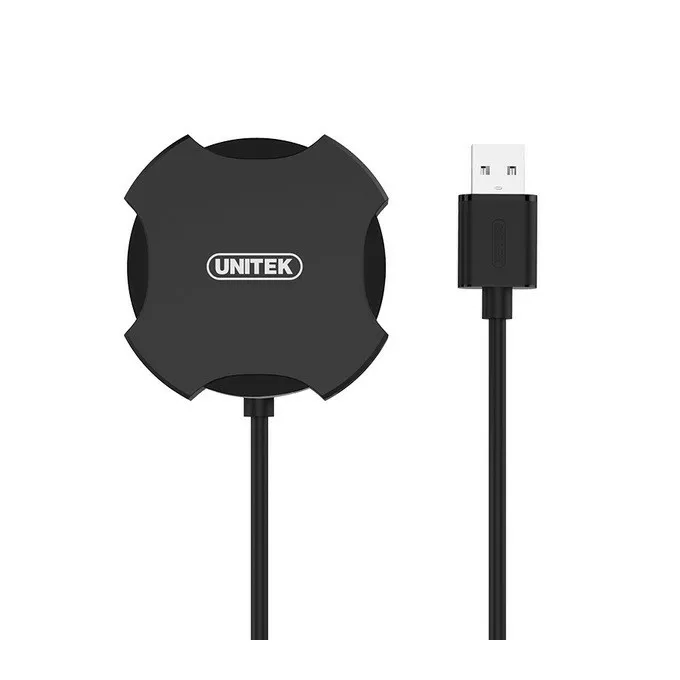 Unitek HUB 4x USB 2.0 micro - czarny + OTG; Y-2178
