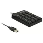 Delock Klawiatura numeryczna USB 19 klawiszy czarna