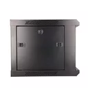 Extralink Szafka wisząca rack 6U 600x450 czarna szklane drzwi