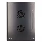Extralink Szafka wisząca rack 6U 600x450 czarna szklane drzwi