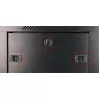 Extralink Szafka wisząca rack 6U 600x450 czarna szklane drzwi
