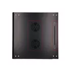 Extralink Szafka wisząca rack 6U 600x450 czarna szklane drzwi